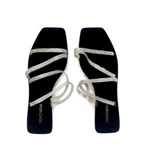 Shine like a Diamond Flat Sandals. Size 11 Fashion Nova